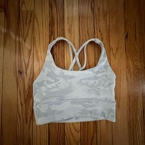 Lululemon longline sports bra, size 4, white camo